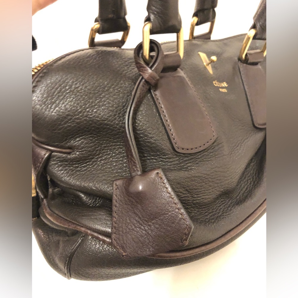 Celine brown leather medium size handbag - Picture 6 of 10